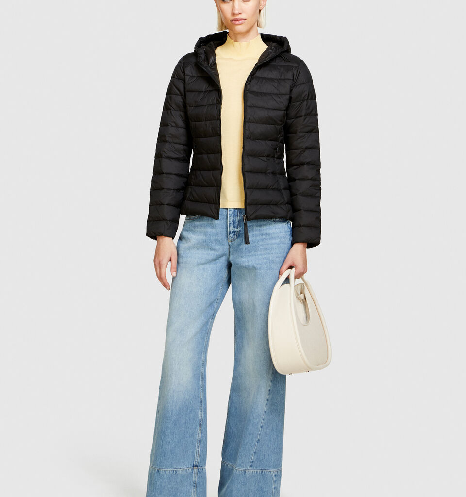 Padded slim comfort fit jacket - women's puffer jackets and coats - Black | Sisley image number 1